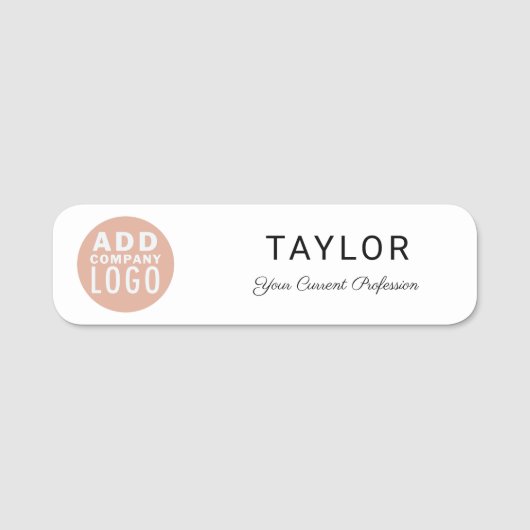 Modern Business Logo Bedrijf Werknemer Evenementen Naamplaatje (Voorkant)