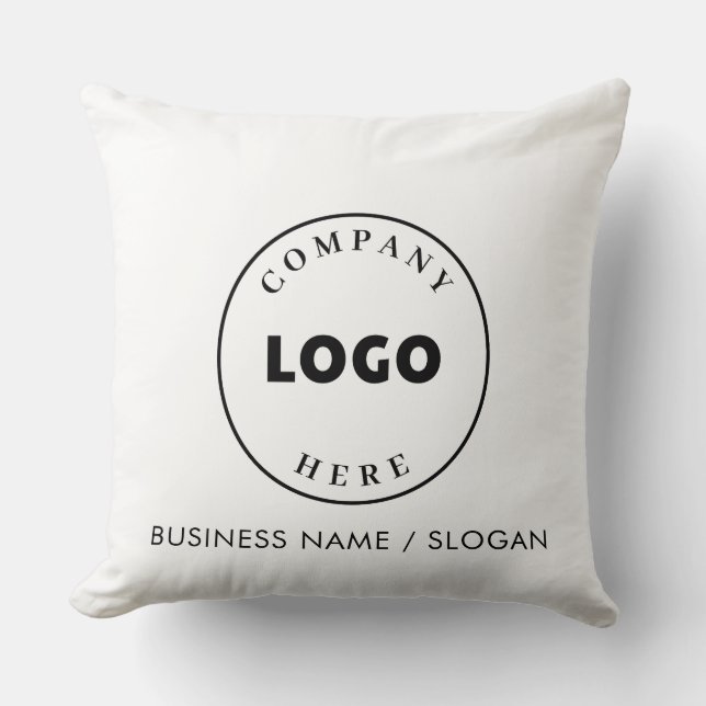 Modern Business Logo Branded Custom Kussen (Voorkant)