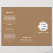 Modern Business Logo Brown Trifold Brochure (Voorkant)
