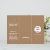 Modern Business Logo Brown Trifold Brochure (Staand voorkant)