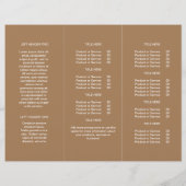 Modern Business Logo Brown Trifold Brochure (Achterkant)
