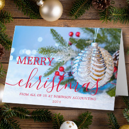 Modern Business Logo Christmas Corporate Feestdagen Kaart