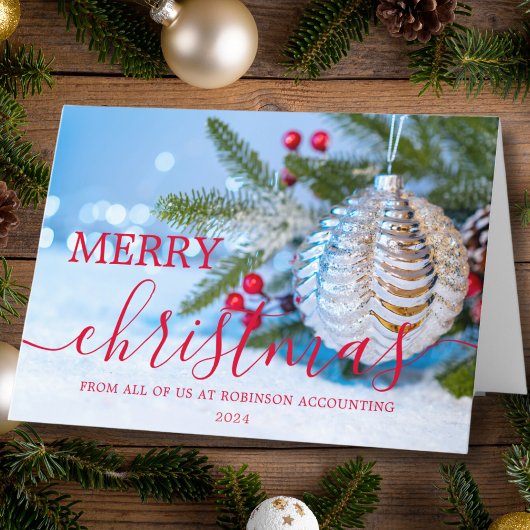 Modern Business Logo Christmas Corporate Feestdagen Kaart