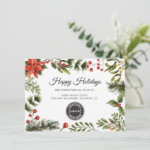 Modern Business Logo Christmas Feestdagenkaart (Staand voorkant)