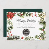 Modern Business Logo Christmas Feestdagenkaart (Voorkant / Achterkant)