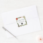 Modern Business Logo Christmas Holidays Vierkante Sticker (Envelop)