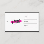 Modern Business Logo Clothing Label tag Hang card (Voorkant)