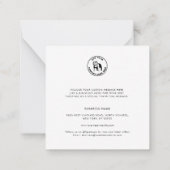 Modern Business Logo Company dank u Notitiekaartje (Achterkant)