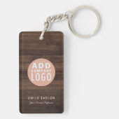 Modern Business Logo Company Employee Sleutelhanger (achterkant)