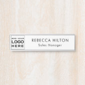 Modern Business Logo Company Medewerkers op maat Deurbordje (Voorkant)