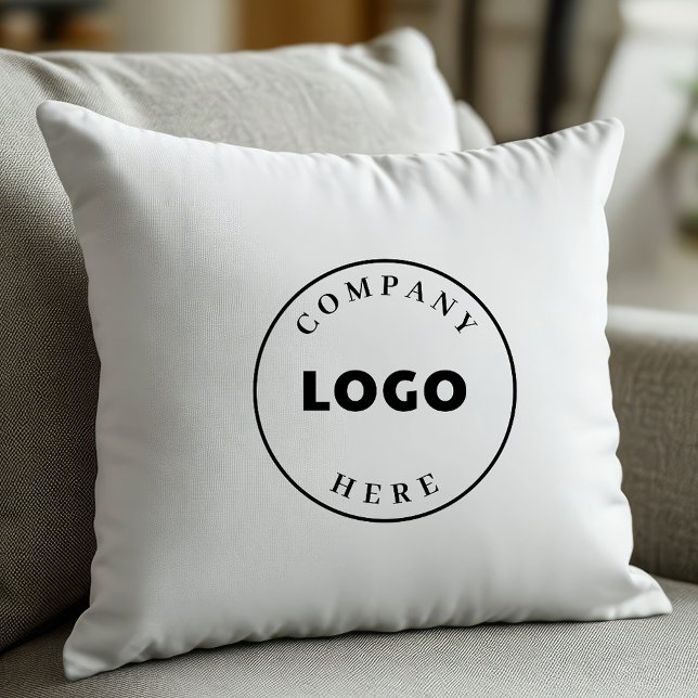 Modern Business Logo Custom Branded Kussen (Custom Business Logo on Throw Pillow)