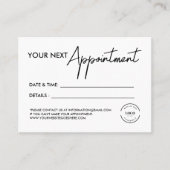 Modern Business logo Custom Simple Afsprakenkaartje (Voorkant)