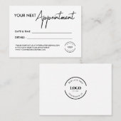 Modern Business logo Custom Simple Afsprakenkaartje (Voorkant / Achterkant)