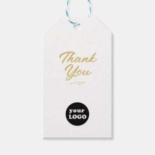 Modern Business Logo Elegant Script Bedankt Cadeaulabel