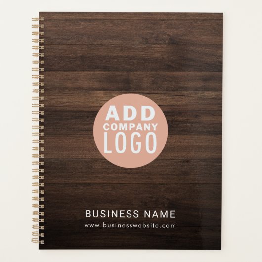 Modern Business Logo Elegant Wood Look 2026 Planner (Voorkant)