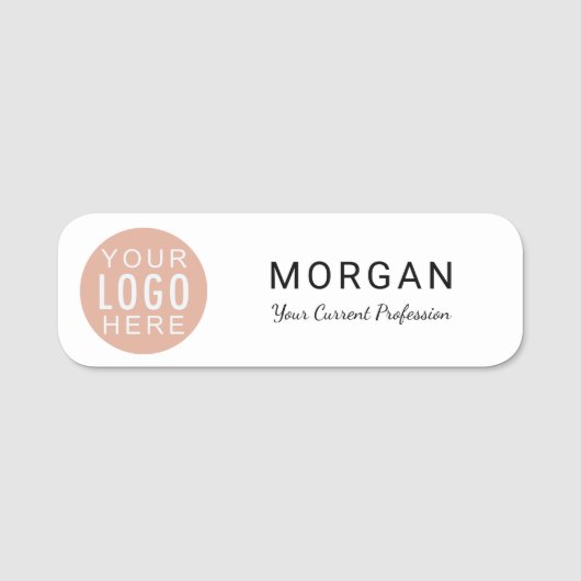 Modern Business Logo Employee Custom Naamplaatje (Voorkant)