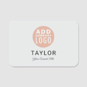 Modern Business Logo Employees Custom Naamplaatje (Voorkant)