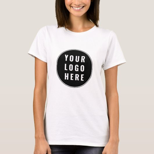 Modern Business Logo Employees Staff Custom T-shirt (Voorkant)