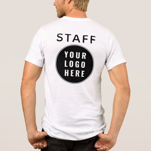 Modern Business Logo Employees Staff Custom Tri-Blend Shirt (Achterkant)