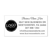 Modern Business Logo en Contact Custom Rubberstempel (Afrduk)