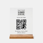 Modern Business Logo en QR Code Custom Acryl Bord (Voorkant)