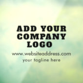 Modern Business Logo en Website Custom Raamsticker (Vel 3)