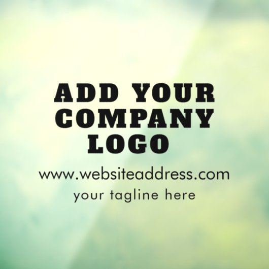 Modern Business Logo en Website Custom Raamsticker (Vel 3)