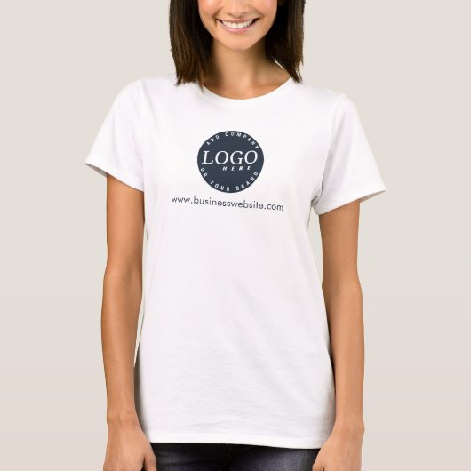 Modern Business Logo en Website Custom T-shirt (Voorkant)