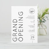 Modern Business Logo Grand Opening Simple Kaart (Staand voorkant)
