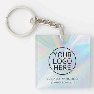 Modern Business Logo iriserende promotionele swag Sleutelhanger