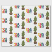 Modern Business Logo Kerstboomvakantie Cadeaupapier (Vlak)