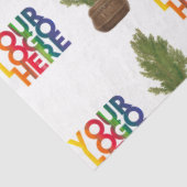 Modern Business Logo Kerstboomvakantie Tissuepapier (Detail)