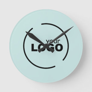 Modern Business Logo Light Turquoise Ronde Klok