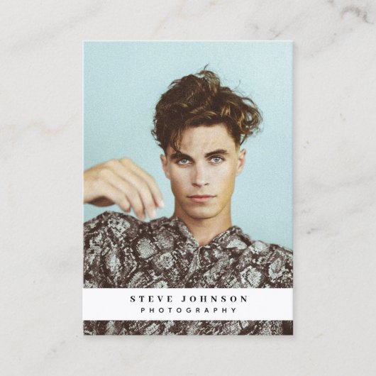 Modern Business Logo Minimal Fotograaf Foto Visitekaartje (Voorkant)