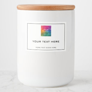 Modern Business Logo Minimal Sjabloon Professional Voedselcontainer Etiket