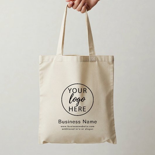 Modern Business Logo Minimalist Custom Tote Bag