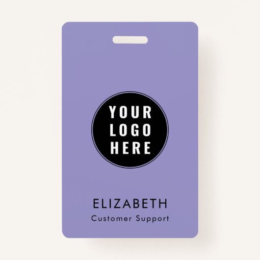 Modern Business Logo Minimalist Employees Custom Badge (Voorkant)