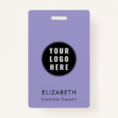 Modern Business Logo Minimalist Employees Custom Badge (Achterkant)