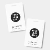 Modern Business Logo Minimalist Team Custom Badge (Voor- en achterkant)