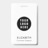 Modern Business Logo Minimalist Team Custom Badge (Achterkant)