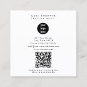 Modern Business Logo Mode Beauty Foto Vierkante Visitekaartje (Achterkant)