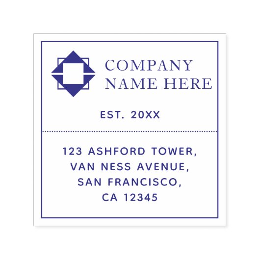 Modern Business Logo Naam Adres Gepersonaliseerd Zelfinktende Stempel (Design)