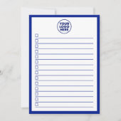 Modern Business Logo Navy Blue To Do List Kaart (Voorkant)
