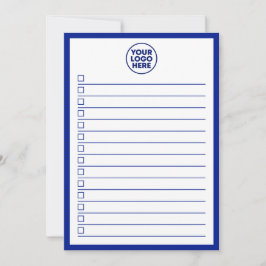 Modern Business Logo Navy Blue To Do List Kaart