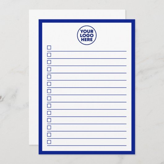 Modern Business Logo Navy Blue To Do List Kaart (Voorkant / Achterkant)