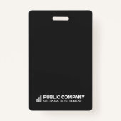 Modern Business Logo Photo Employee ID Badge (Achterkant)