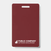 Modern Business Logo Photo Employee ID Badge (Achterkant)