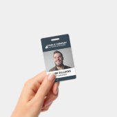 Modern Business Logo Photo Employee ID Badge (Handheld)