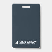 Modern Business Logo Photo Employee ID Badge (Achterkant)