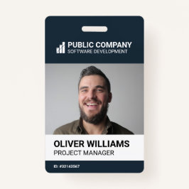 Modern Business Logo Photo Employee ID Badge